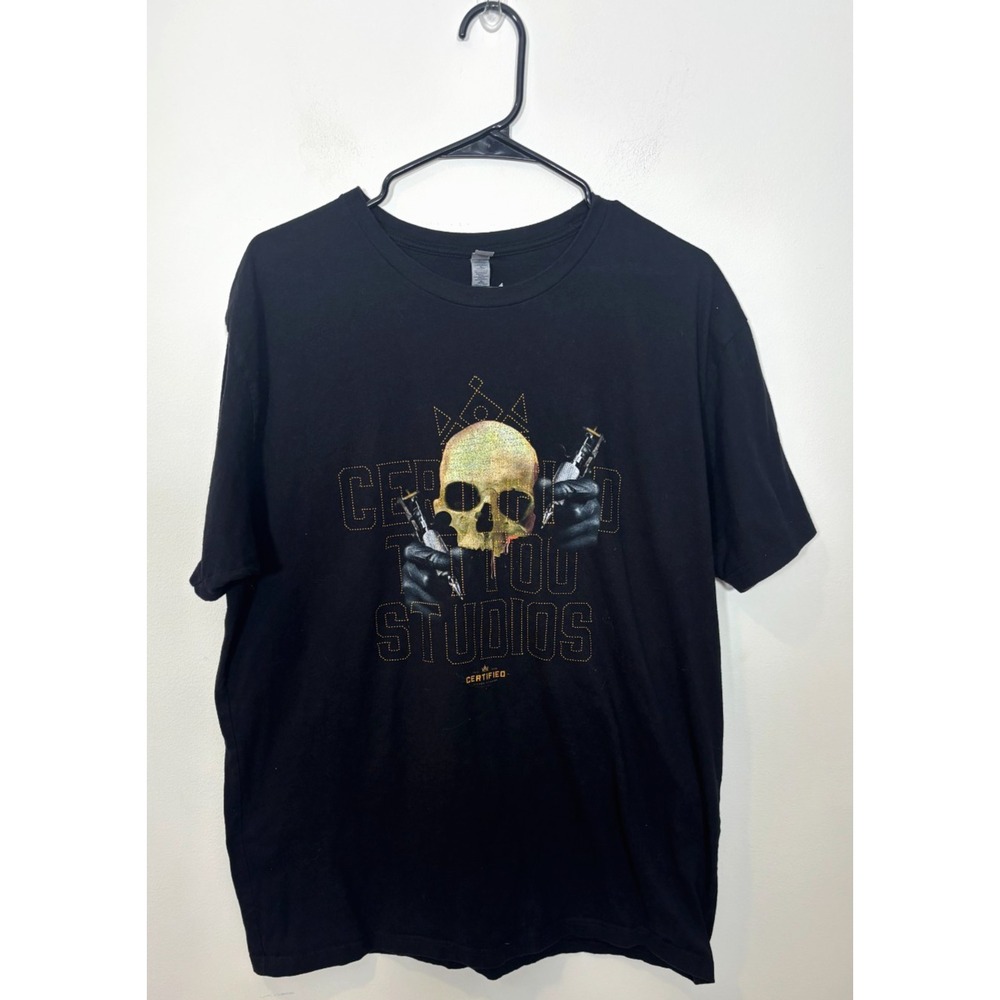 Next Level Apparel Certified Tattoo Studios XL T-Shirt Skull